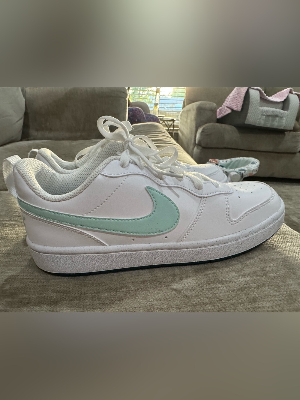 NWOT Nike Court Borough Low Recraft GS 'White Jade Ice Teal' - SZ 5.5Y